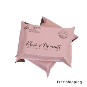 Low MOQ 100Pcs, Custom Design pink poly mailer Shipping Bag