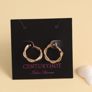 Low MOQ 100Pcs Custom Logo Necklace & Earring Card, Black Paper Tag