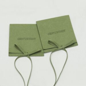 Bulk 50Pcs Custom Print grass green jewelry packaging bags
