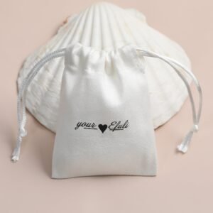 Low MOQ 50Pcs Custom Logo Suede Drawstring Jewelry Bags, Free Shipping