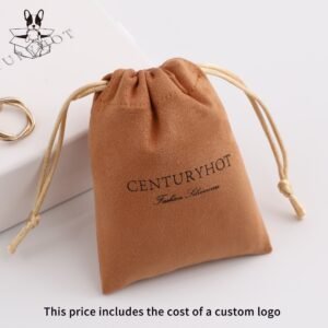 Low MOQ 50Pcs Custom Logo, Color Suede Drawstring Jewelry Necklace Pouch