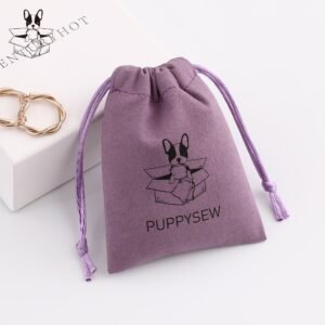 MOQ 50Pcs-Custom Logo-microfiber drawstring necklace bags