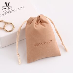 Bulk 50Pcs Custom Logo Microfiber Drawstring Necklace Bags