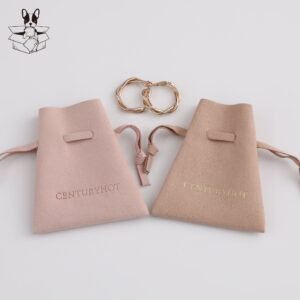 Bulk 50Pcs Custom Logo Microfiber Gray Envelope Jewelry Bag