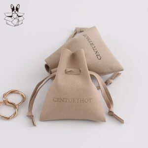 Low MOQ 50Pcs, Custom Logo Pink Microfiber Jewelry Envelope Bag