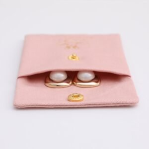 Custom Logo MOQ 50Pcs Herringbone Twill Bag With Buttons Jewelry Packaging