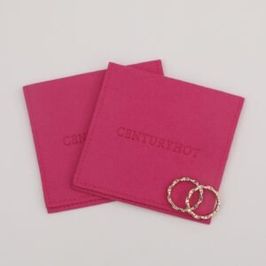 Bulk 50Pcs Custom Logo 8×8cm Microfiber Ring Brooch Pouch Free Shipping