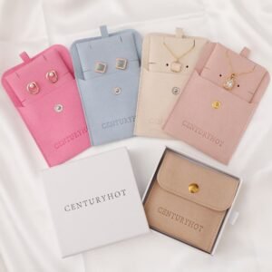 Low MOQ 50Sets Custom Logo earrings necklace pouch bag, insert card, button