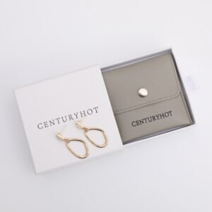 Bulk 50Pcs Custom Logo 9×9×3.2cm Box, 8×8 Faux Leather Bag