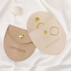 Bulk 50Pcs Custom Logo Microfiber Ring, Brooch Bags Wedding