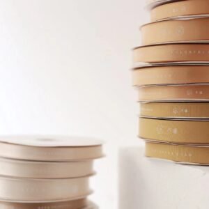 MOQ 50Pcs - Custom Logo polyester ribbons for Gift Box Decor