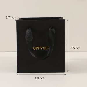 Low MOQ 50Pcs Custom Logo black Paper shopping bag halloween