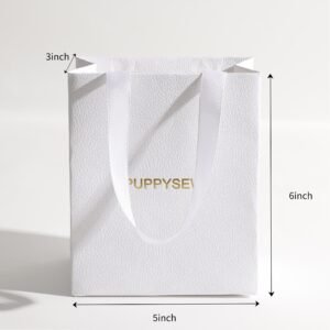 Low MOQ 50Pcs - Custom Logo Thick Textured Paper Jewelry Bags